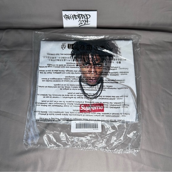 NWT FW23 SUPREME NBA YOUNGBOY PHOTO TEE MEDIUM HEATHER GREY DEADSTOCK UNOPENED - Picture 2 of 5